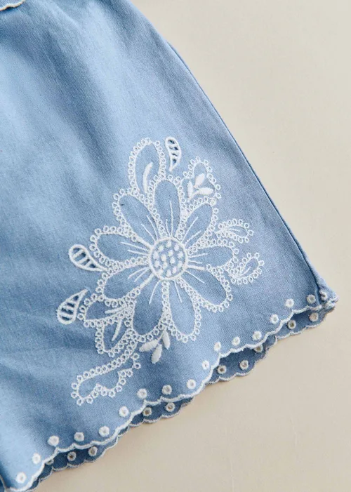 Short Ophélia - Bleu Vintage / Broderie Aurélia — image 4