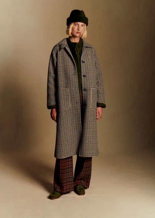 Manteau Kais - Carreaux Vert Marron — image 4
