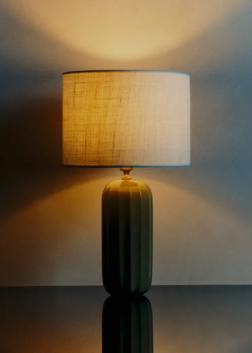 Lampe Traviata - Vert Olive - Abat-jour Dolce - Jute Écru — image 5