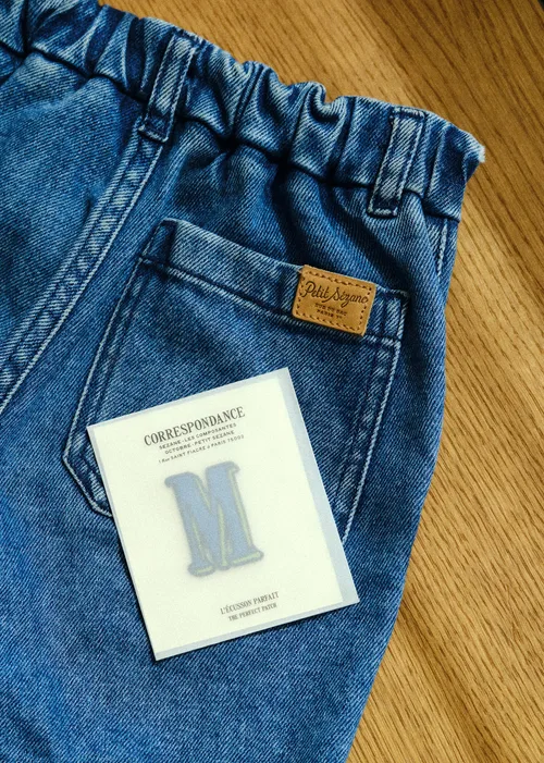 Ecusson vert / bleu - Lettre M - Bleu — image 4