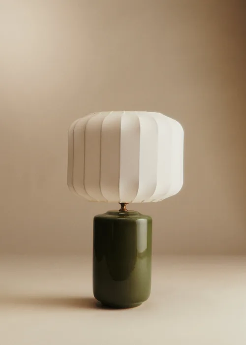 Lampe Mezzo - Sauge - Abat-jour Mezzo - Écru