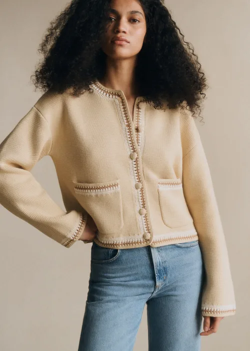 Veste Jade - Crème Détails Cacao — image 3