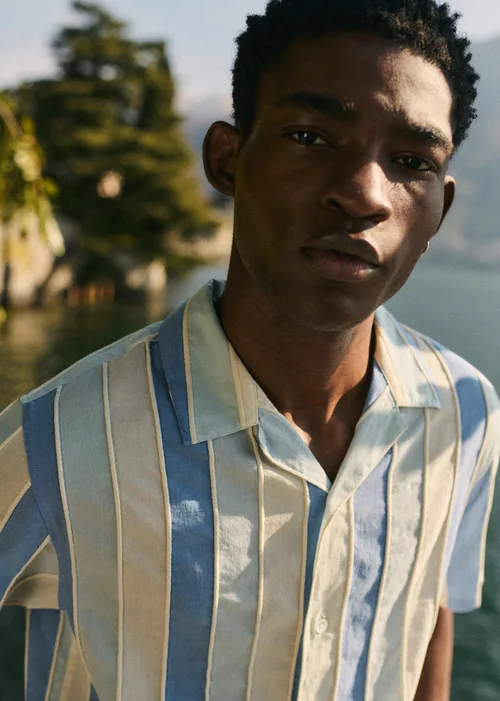 Chemise Holt - Rayures Bleu / Écru / Ciel — image 3
