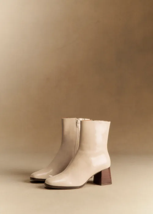 Bottines Axelle - Ecru Vernis — image 4