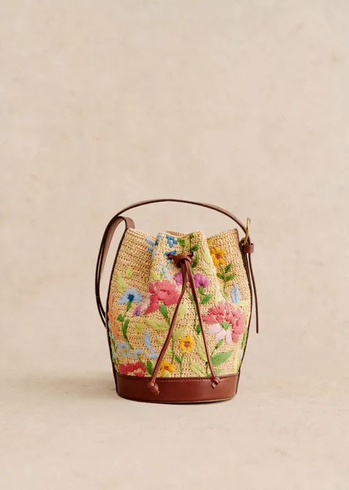 Raphia Broderie Fleurs Multico