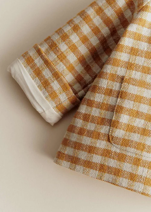 Manteau Polla - Carreaux Vichy Ocre Ecru — image 4