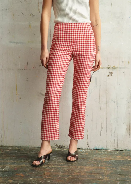 Pantalon Ciara - Vichy Rouge Écru — image 4