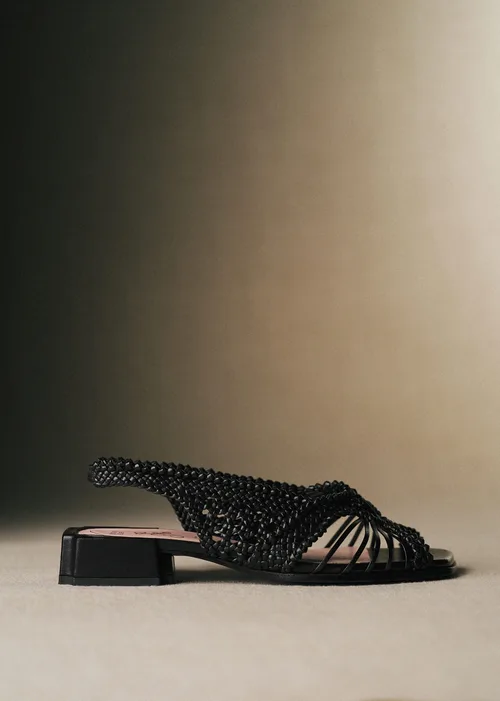Sandales Martha - CFM Souliers x Éditions Sézane - Lisse Noir — image 3