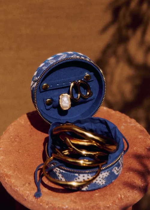 Ecrin à bijoux - Sézane x Inoui Editions - Imprimé Coquillages Bleu — image 4