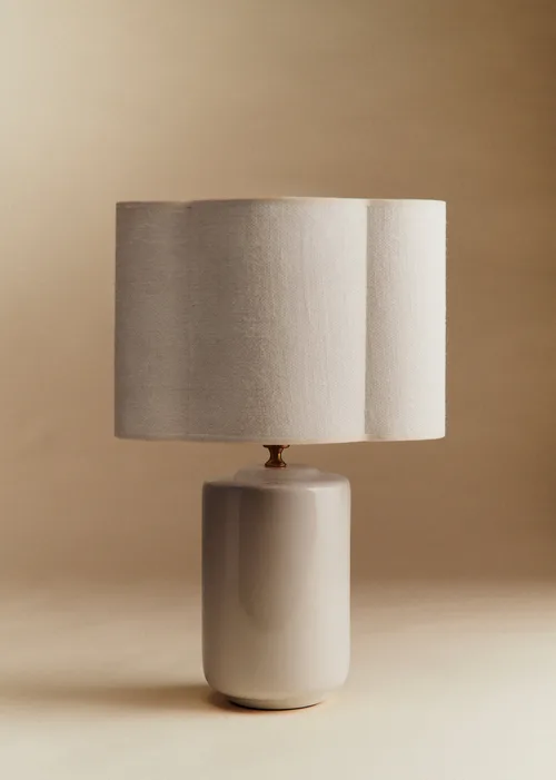 Lampe Mezzo - Crème - Abat-jour Boléro - Jute Écru