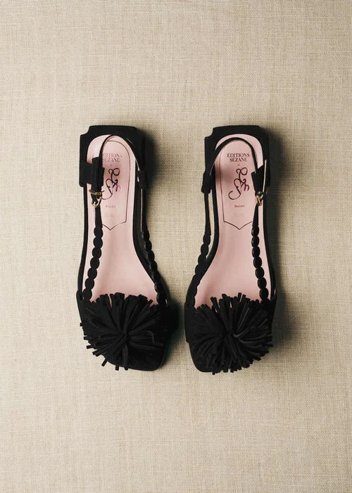 Sandales Émilie - CFM Souliers x Editions Sézane - Velours Noir — image 5