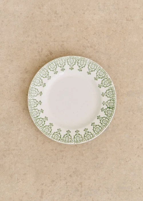 Assiettes Anciennes., Fresque - Lot de 5 assiettes plates - Décor n°17