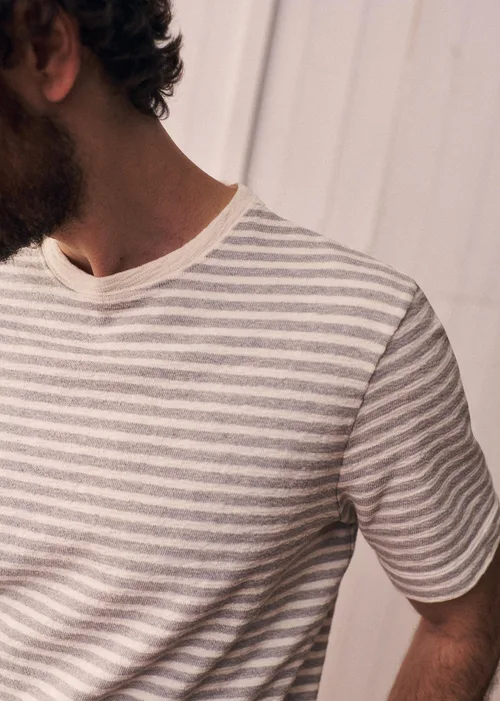T-Shirt Nilas - Rayures Gris / Écru — image 5