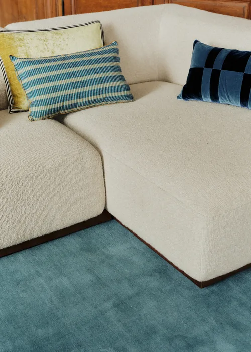Coussin Tissé Pianissimo - Petit modèle - Bleu — image 2