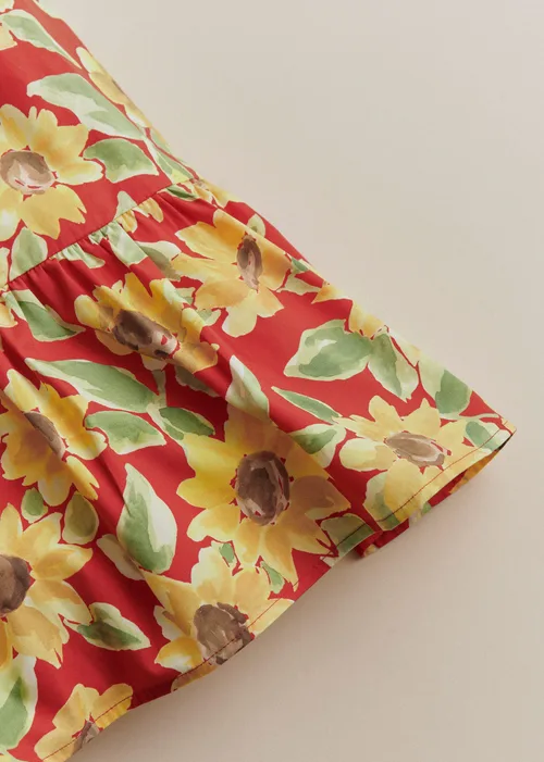 Robe Martha - Imprimé Tournesols Rouge — image 3