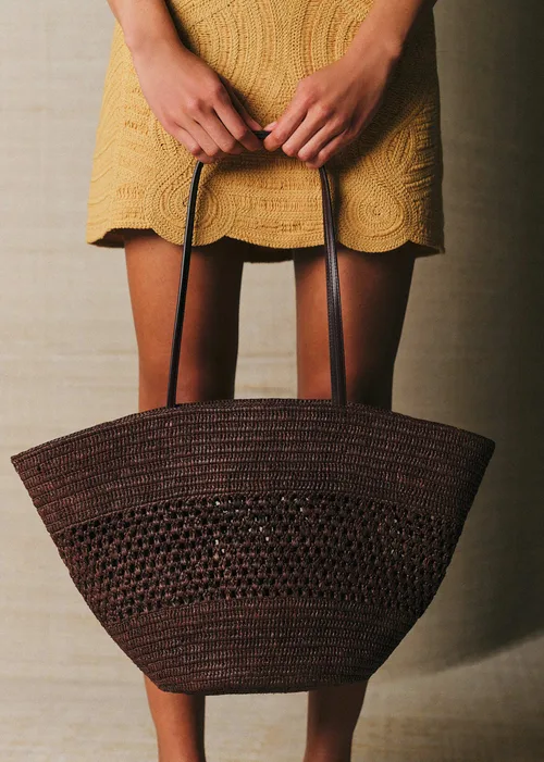 Panier Maia - Raphia Choco Ajouré — image 4