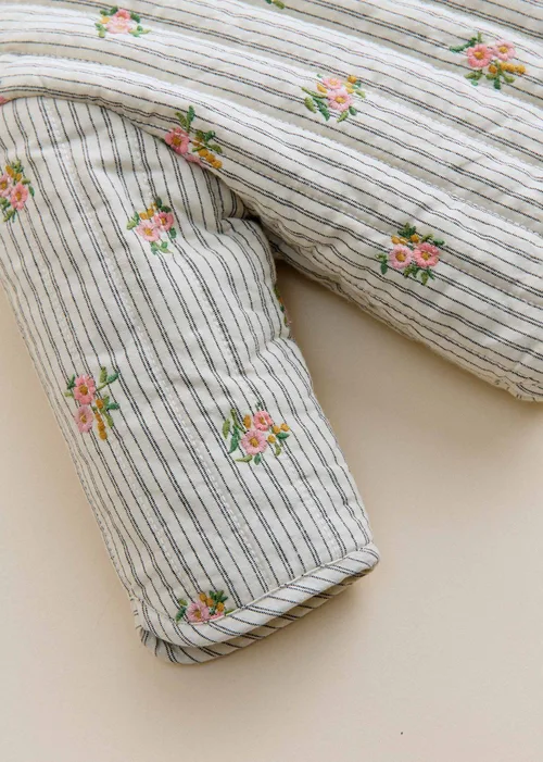 Veste Fanny - Rayures Broderies Fleurs — image 3