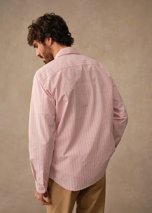 Chemise Charlie - Rose Rayures Bleues — image 3