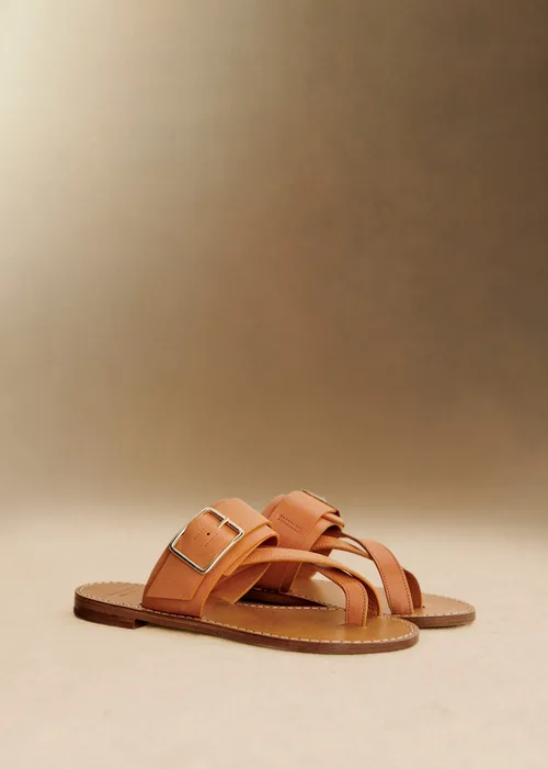 Sandales Low Freya - Miel Lisse Héritage — image 3