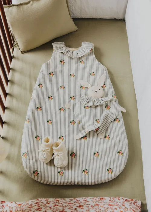 Gigoteuse Rayée Broderie Fleurs - Taille 1 — image 5