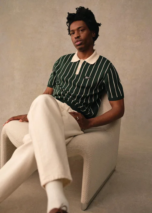 Polo Maille Amour Club - Vert / Écru — image 2