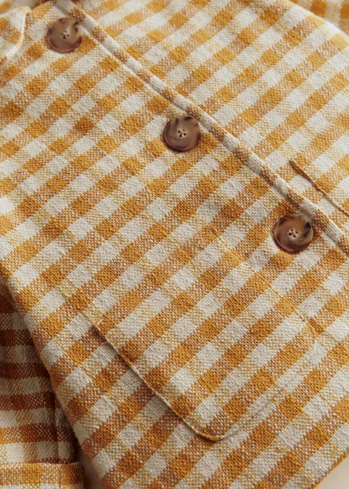 Manteau Polla - Carreaux Vichy Ocre Ecru — image 3