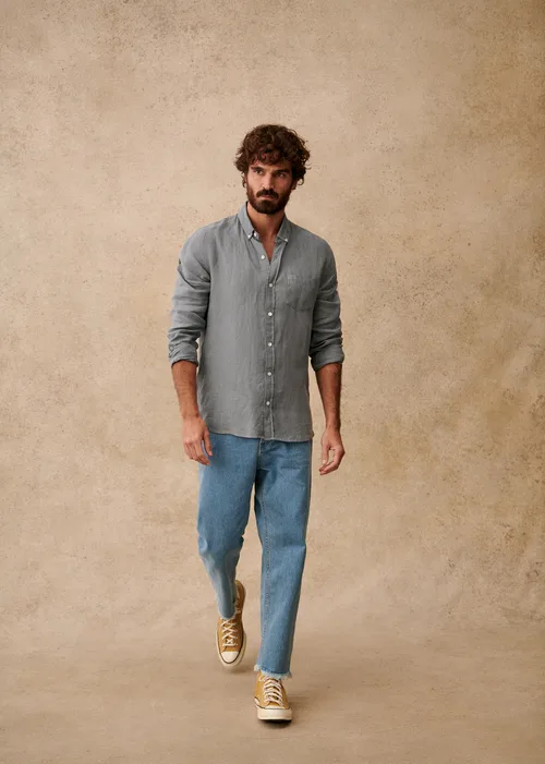 Chemise Charlie Lin - Bleu Acier — image 6