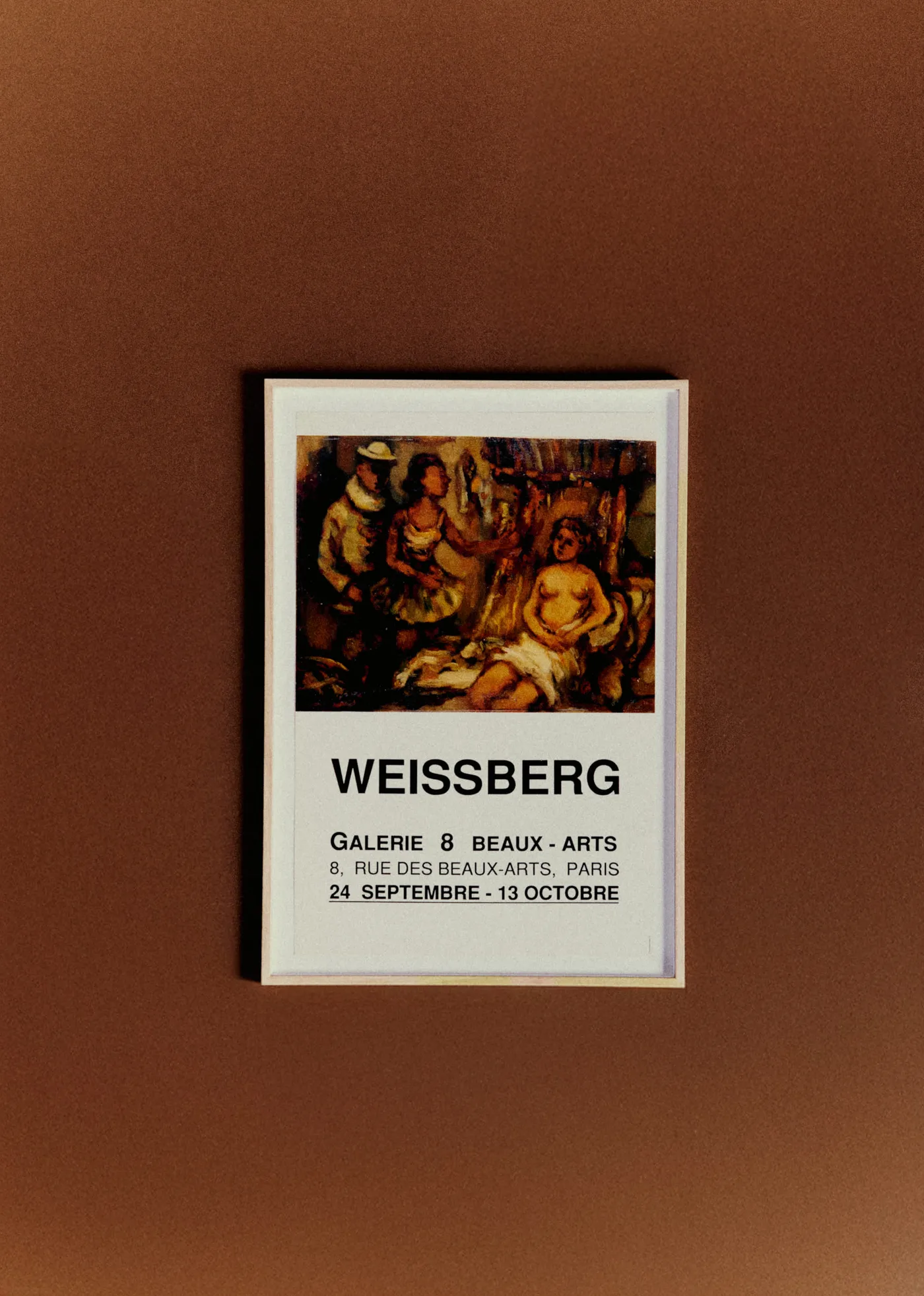 Affiche Galerie 8 beaux-arts, Weissberg - 46,5 x 65,5 cm