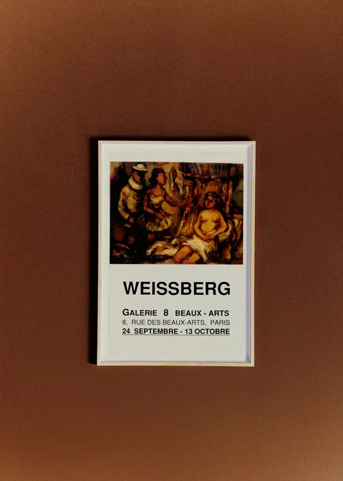 Affiche Galerie 8 beaux-arts, Weissberg - 46,5 x 65,5 cm
