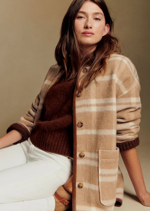 Veste Sari - Carreaux Beige — image 4