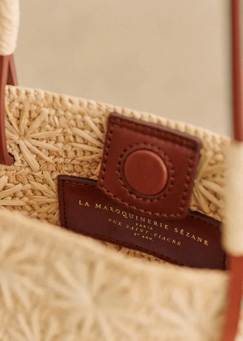 Panier Rosie - Raphia Naturel Broderie — image 5