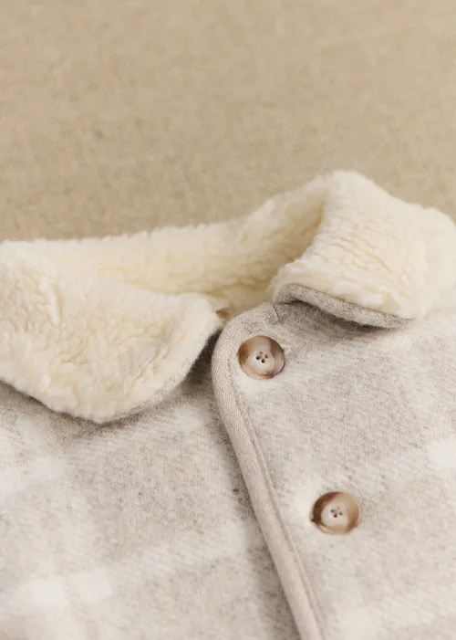 Manteau Abel - Carreaux Beige Écru — image 3