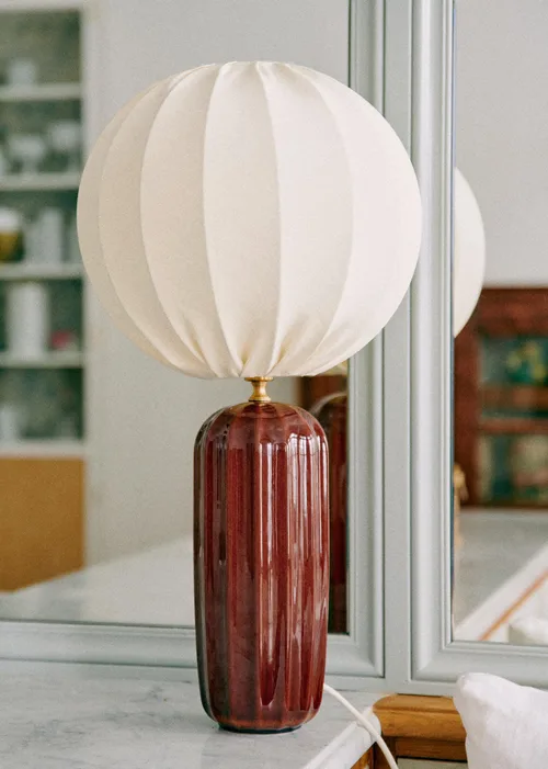 Lampe Traviata Grand Modèle - Moka - Abat-jour Sonate - Écru — image 3