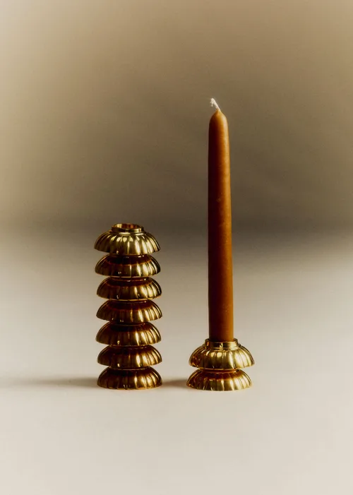 Coffret Bougeoirs Canellato et Chandelles - Laiton — image 4