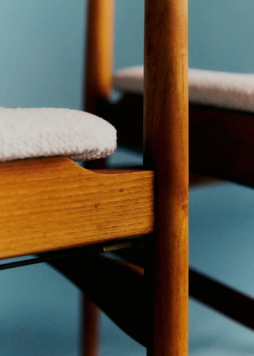 Paire de chaise par Waimea années 60 - Hêtre Massif — image 6