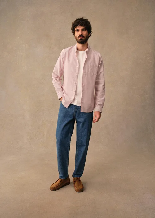 Chemise Charlie Oxford - Rayures Rouge / Blanc — image 7