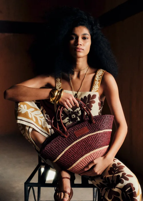 Panier Justine - Raphia Rose Multi — image 4