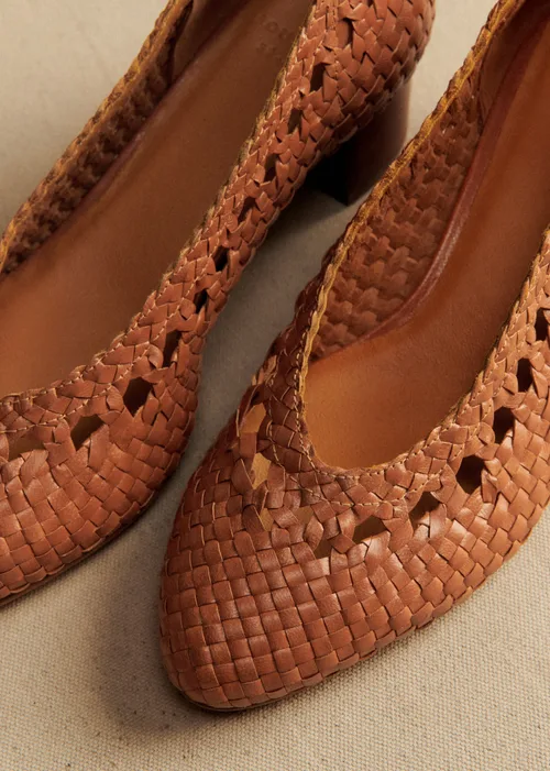 Escarpins Anya - Camel Lisse Tressé — image 3