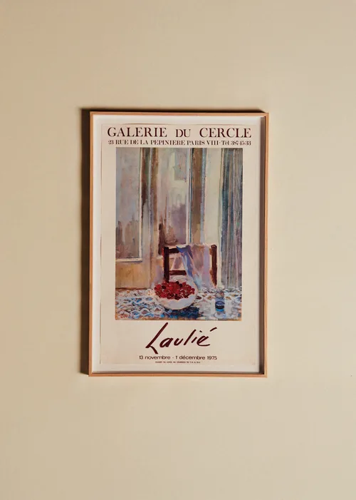 Affiche Galerie du cercle, Laulié, 1975 - 51,5 x 76 cm