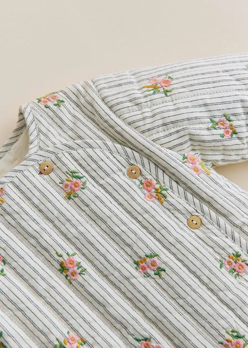 Veste Fanny - Rayures Broderies Fleurs — image 2