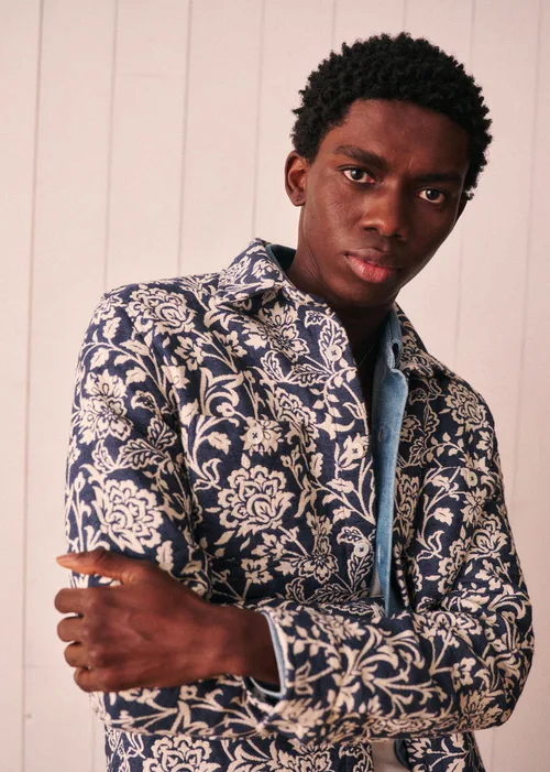 Surchemise Claggan - Jacquard Floral Bleu — image 5