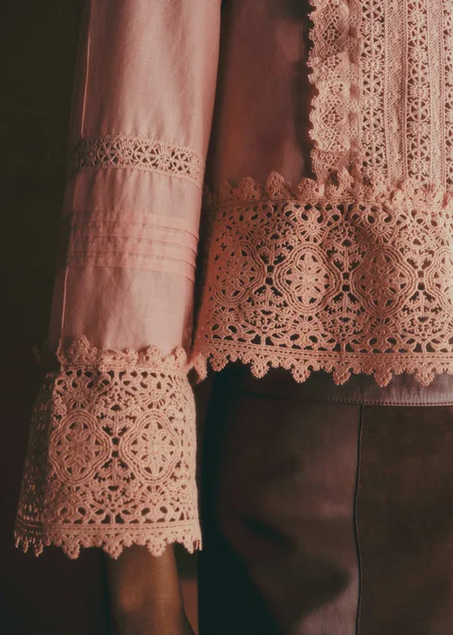Blouse Tomoe - Dentelle Bois De Rose — image 3