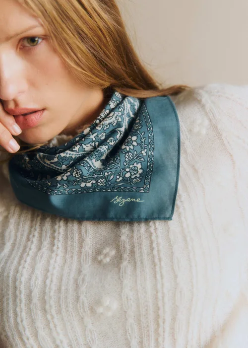 Imprime Sara Bleu Vintage Marine