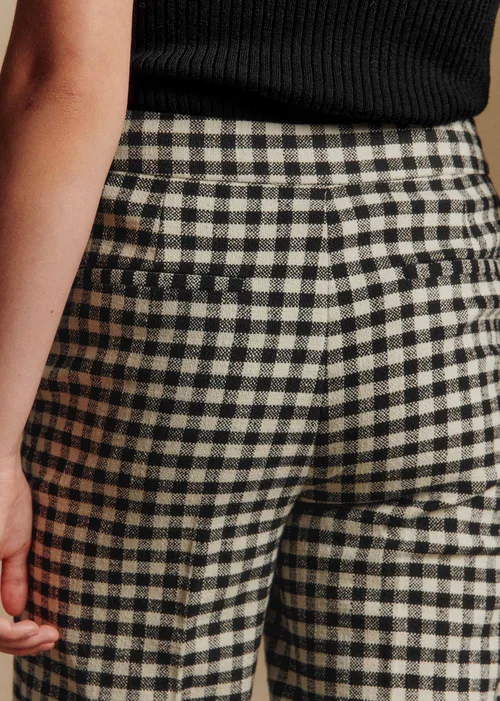 Pantalon Martin Crop - Vichy Noir Écru — image 3