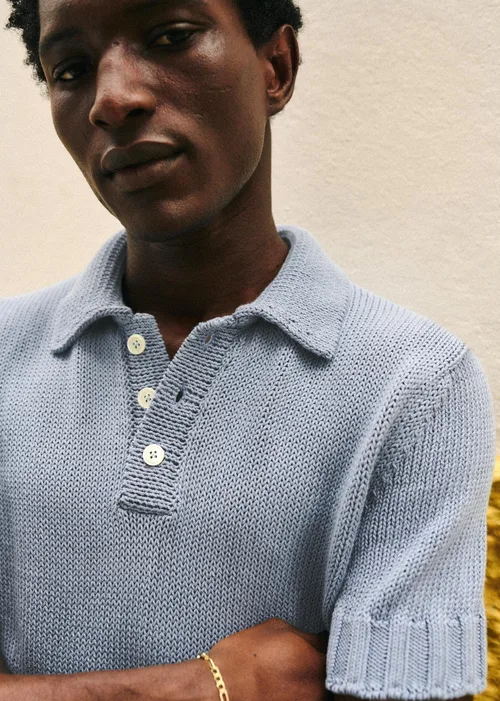 Polo Maille Camil - Bleu — image 3