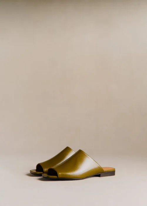 Mules Low Bruna - Vert Lisse — image 4