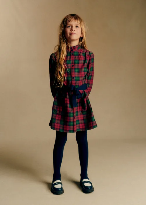 Robe Salomé - Carreaux rouge et vert — image 3