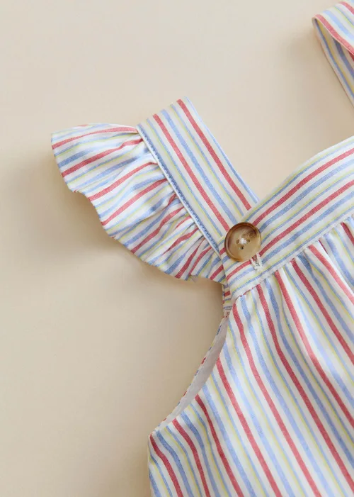 Robe Lucile - Rayure Rouge Bleu Jaune — image 3