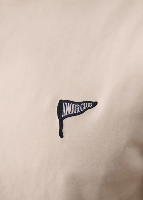 T-Shirt Coeur Amour Club - Blanc / Marine — image 7