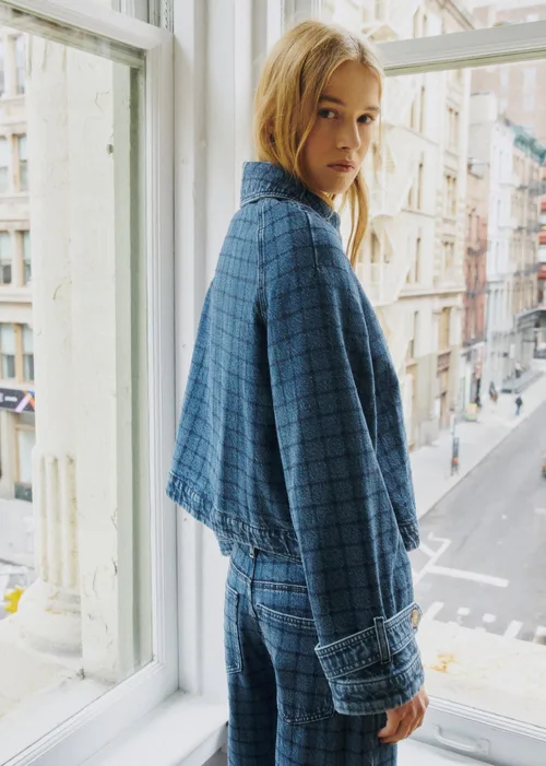 Veste Avery - Sézane x SEA NY - Broderie Marine Fond Denim — image 3